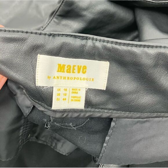 Anthropologie | The Junie High-Rise Flare Pants by Maeve: Faux-Leather Edition - Picture 3 of 8